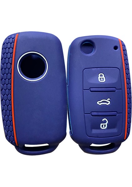 Açık Mavi Vw Golf Bora Jetta Polo Mk4 Mk6 Bora Passat B5 B6 Superb Tiguan Beetle Anahtar Kılıfı Silicone Araba Anahtar Kapak Case - Anahtar Tutucu (Yurt Dışından)