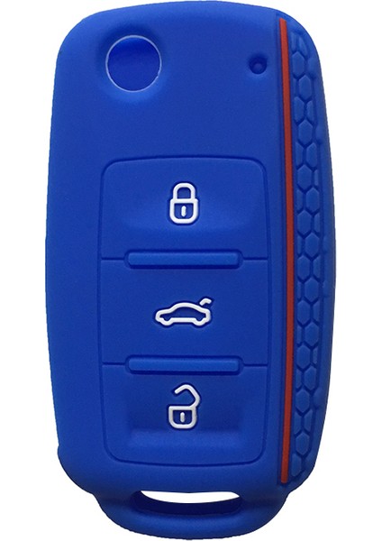 Açık Mavi Vw Golf Bora Jetta Polo Mk4 Mk6 Bora Passat B5 B6 Superb Tiguan Beetle Anahtar Kılıfı Silicone Araba Anahtar Kapak Case - Anahtar Tutucu (Yurt Dışından)