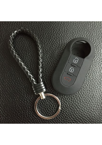 C1 Fiat 500 Grande Punto Stilo 500X Panda Ducato Için Araba Anahtarı Kabuk Kılıfı Silikon Anahtar Korumalı Çanta 3 Düğmeli Anahtar Kılıfı (Yurt Dışından)