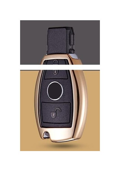 Bir Altın Mercedes A B R G Sınıfı Glk Gla W204 W251 W463 W176 Tpu Kabuk Malzeme Flip Yedek Araba Anahtar Kılıfı Kapak Eşya Araba Stil (Yurt Dışından)