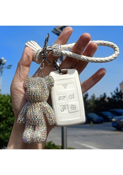 Renk 3 Araç Anahtarı Kılıfı Kapak Land Rover Range Rover Sport Discovery 3 4 Lander 2 Evoque Aksesuar Araba Tutucu Kabuk Anahtarlık (Yurt Dışından)