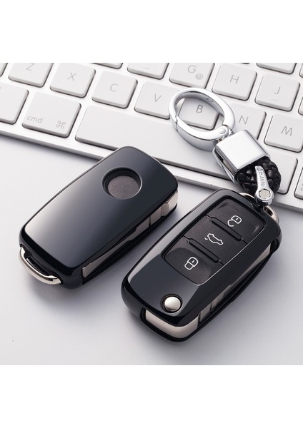 Gümüş Rengi Vw Golf Bora Jetta Polo Golf Passat Skoda Octavia A5 Fabia Seat Ibiza Leon Için Yumuşak Tpu Araba Anahtar Kılıfı Kabuk Anahtarlık (Yurt Dışından) fırsatları