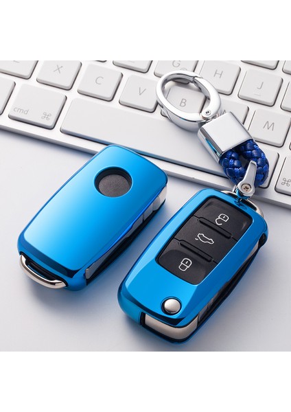 Gümüş Rengi Vw Golf Bora Jetta Polo Golf Passat Skoda Octavia A5 Fabia Seat Ibiza Leon Için Yumuşak Tpu Araba Anahtar Kılıfı Kabuk Anahtarlık (Yurt Dışından) indirimleri