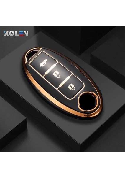 Anahtarlık Kırmızı Nissan Qashqai X-Trail Juke J10 J11 Tiida Altima Pathfinder Kicks Infiniti Için Tpu Araba Uzaktan Kumanda Anahtar Kılıfı Kabuk Kapak Shell (Yurt Dışından)