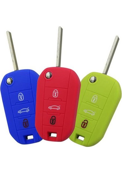 Mavi Peugeot Araba Anahtar Kılıfı Kapak Koruyucu Tutucu Citroen Için Flip Araba Anahtarı Kılıfı (Yurt Dışından) modelleri