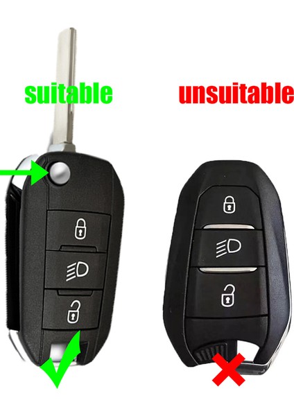 Gri Peugeot Rcz Anahtar Kapak Kılıfı ve Citroen Berling Anahtar Kılıfı Seti (Yurt Dışından) modelleri