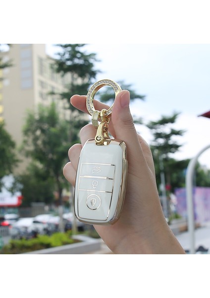 Halkalı Gri Kıa K2 Rıo Niro K3 K5 Kx3 Kx5 Sorento Forte Optima Sportage Ceed Akıllı Uzaktan Kumanda Kılıfı Koruyucu Çanta - Tpu Araba Anahtar Kılıfı Tutucu (Yurt Dışından) fiyatları