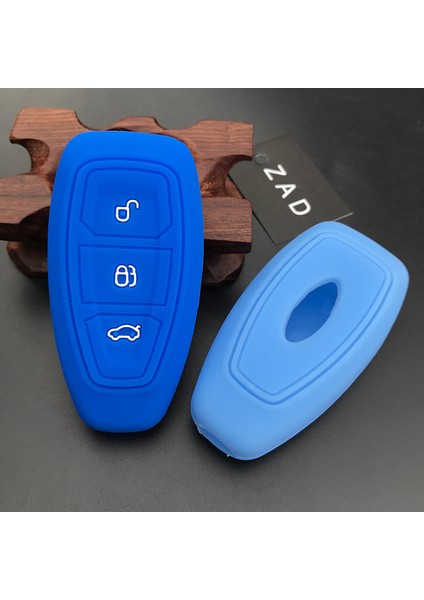 Elma Yeşili Zad Silikon Araba Anahtar Kılıfı Ford Mondeo Focus Fiesta Kuga C-Max S-Max Mk3 Yedek Otomatik 3 Düğmeli Anahtar Koruyucu (Yurt Dışından)