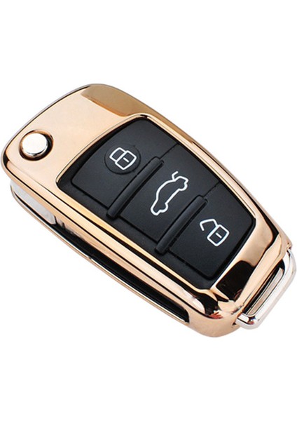 Bir Altın Audi C6 A7 A8 R8 A1 A3 A4 A5 Q7 Araba Anahtarı Kılıfı Renkli Araba-Stil Aksesuarları Için Tpu Araba Anahtarı Kılıfı Otomatik Anahtar Koruma Kapağı. (Yurt Dışından)