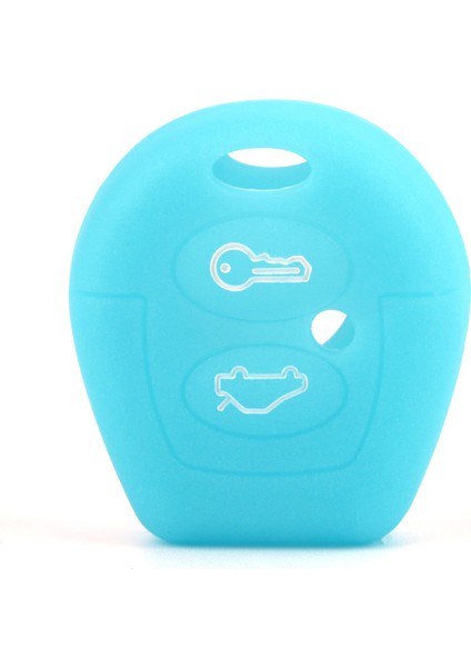 Parlak Mavi Volkswagen Polo Golf Passat Bora Sharan Skoda Octavia Fabia Seat Corboda Leon Ibiza Anahtar Kılıfı - Silikon Smart Key Case (Yurt Dışından)