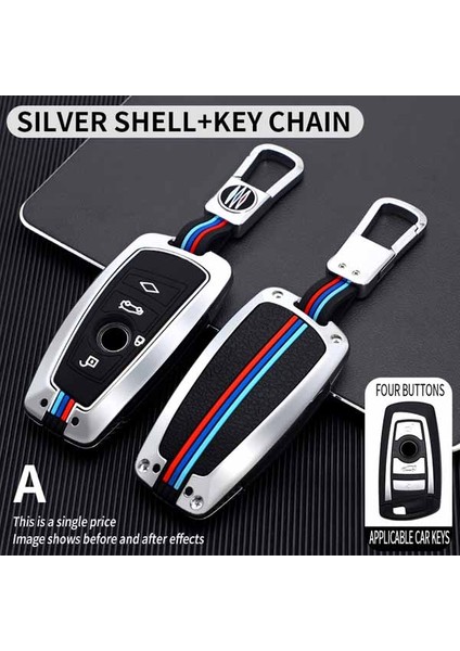 Gümüş 4 ve K Bmw F10 F20 F30 G20 F31 F34 G30 F11 X3 F25 X4 X5 I Serisi Anahtarlık Kılıfı Oto Aksesuarları Araba Anahtarlık Kapak Aksesuarları (Yurt Dışından)