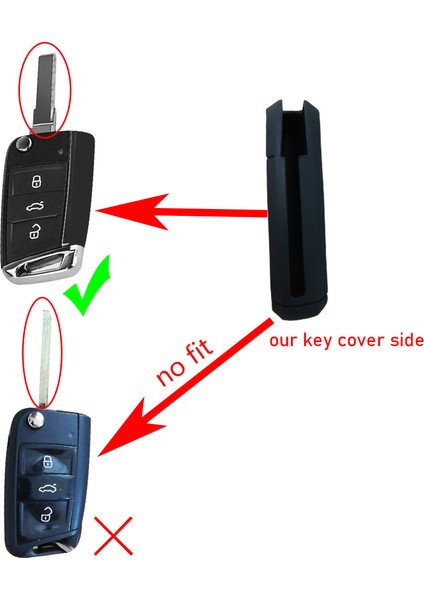 Siyah Volkswagen Golf 7 Tiguan Skoda Octavia A7 Seat Ateca Fr Anahtar Kılıfı Kapak Silikon Araba Aksesuarları - Araba Stilinde Anahtar Tutucu (Yurt Dışından) modelleri