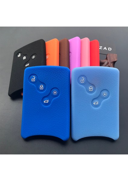 Mor Renault Clio Logan Megane 2 3 Koleos Scenic Kart 4 Düğme Araba Anahtar Kılıfı Silikon Kılıfı Kapak Sahibi Kabuk Araba-Stil Fob (Yurt Dışından)