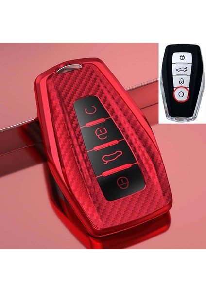 Sadece Kırmızı Kılıf Geely Coolray Atlas Boyue Nl3 Emgrand X7 Ex7 Suv Gt Gc9 Borui Araba Anahtar Kılıfı Anahtarlık Kılıfı Tutucu Çanta Aksesuarları (Yurt Dışından)