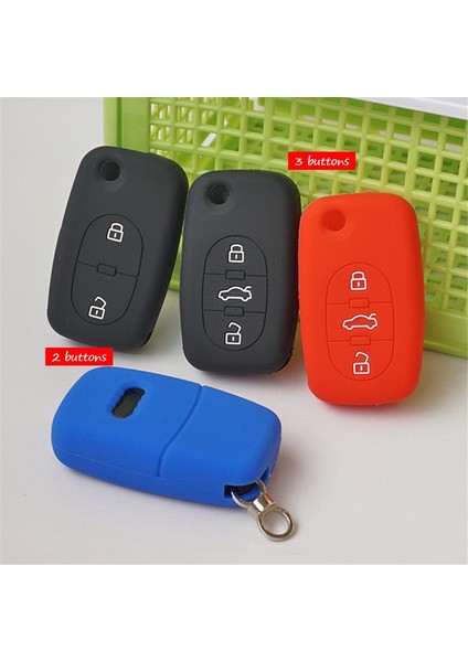 3 Düğmeli Gül Audi A2 A3 A4 A6 A Düğme Eski Flip Katlanır Uzaktan Kumanda Için Silikon Kauçuk Anahtarlık Kılıfı Seti (Yurt Dışından) modelleri