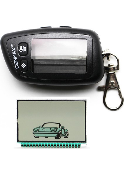 No.3 Boyutu Cenmax ST-5A LCD Uzaktan Kumanda Kutusu Anahtarlık Zincirli Kılıf ve LCD Ekranlı Gövde - St5 Anahtarlık Için (Yurt Dışından)