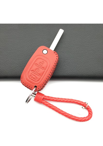 Anahtarlık ile Kırmızı Lada Sedan Largus Kalina Granta Vesta X-Ray Için Uzaktan 3 Düğmeli Araba Anahtarı Deri Kılıf Anahtarlık Kapağı Renault Anahtar Kabuğu (Yurt Dışından) indirimleri