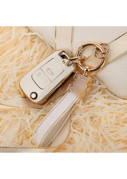 Beyaz O Chevrolet Cruze Aveo Trax Opel Astra Corsa Meriva Zafira Antara J Buick Anahtar Koruma Tpu Araba Anahtar Kılıfı Kapak (Yurt Dışından) fırsatları