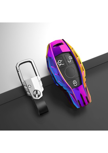 B Tuşu Rengi-K Mercedes Benz Amg A C E S Serisi Için Araba Anahtarı Kılıfı Kapak E200L E300L C260L E260 W204 W212 W176 Cla Gla Araba Aksesuarları Anahtarlık (Yurt Dışından)