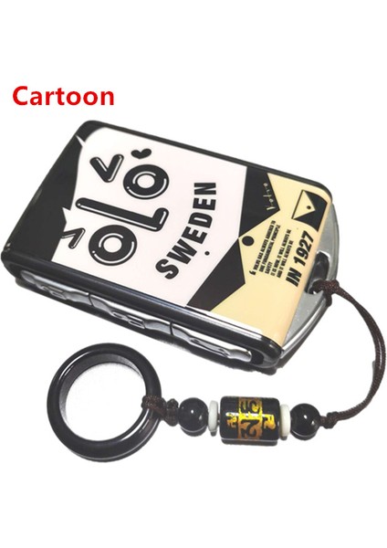 Karikatür Volvo Araba Anahtar Kılıfı Ahşap Desenli Klasik Moda XC40 XC60 XC90 V60 V90 Polestar 1 Polestar 2 Için (Yurt Dışından)