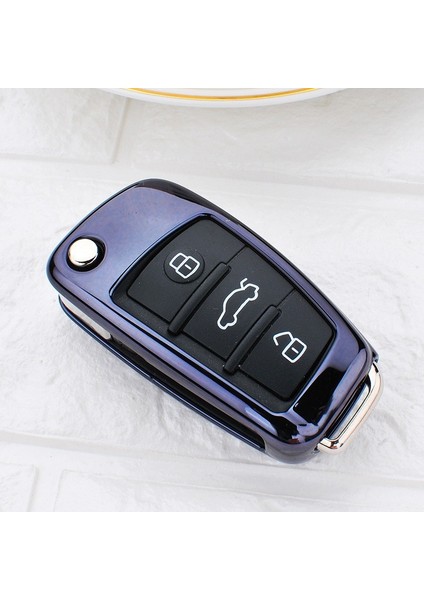 A-Siyah Kabuk Audi A4 B7 B8 B5 B9 A1 A5 Q7 Q5 A6 4f Tt Q3 S3 A7 A8 C4 Tt El Arabası Anahtar Kılıfı Kapakları (Yurt Dışından)