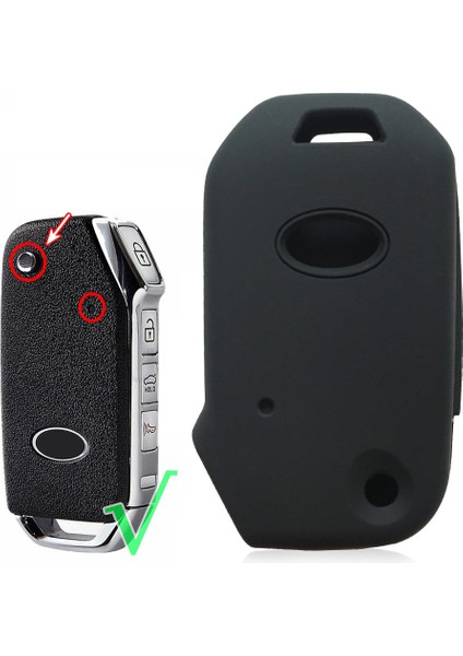 Siyah B Kia K5 Dl3 Için Anahtar Kılıfı Kia Soul Sportage Ceed Sorento Cerato Xceed Niro Telluride Proceed Case Kia Seltos Için (Yurt Dışından) indirimleri