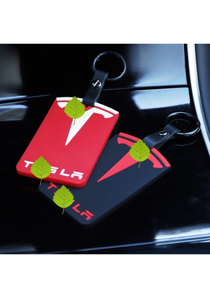 Pembe Beyaz Yeni Tesla Model 3 Silikon Araba Anahtar Kartı Tutucu Koruyucu Kılıf Anahtarlık Zincir Tesla Model 3 Aksesuarlar Anahtarlık Klip Kart Tutucu (Yurt Dışından) modelleri