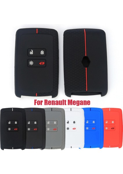 Gri Renault Captur Megane Talisman Espace Clio Zoe Koleos Sce Arkana Dacia Sandero Kart Uzaktan Kumanda Için Silikon Anahtar Kapak Kılıfı (Yurt Dışından)