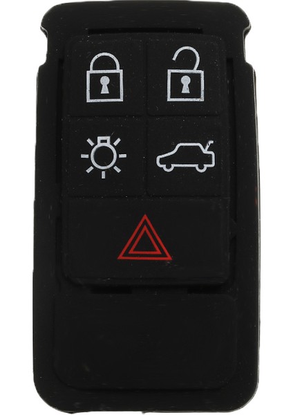 2 Adet Volvo XC70 XC90 Araba Siyah Uzaktan Kumanda Anahtar Kauçuk Pad Yedek Fob Uyumlu 5 Düğmeli Uzaktan Kumanda Mat Kılıf Araba Aksesuarları (Yurt Dışından)