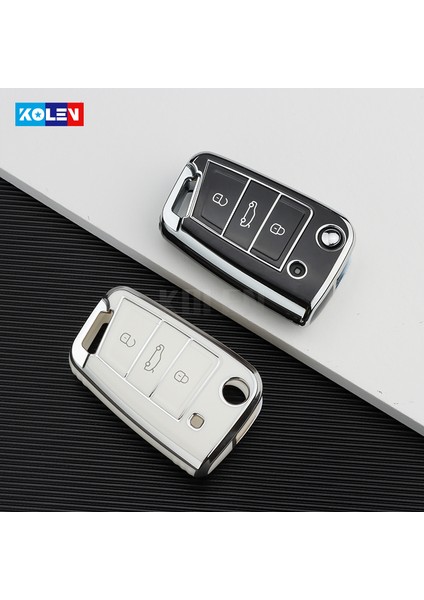 Metal Anahtarlık Tpu Araba Anahtar Kılıfı Kabuk Kapak Vw Volkswagen Golf 7 Mk7 Tiguan Mk2 Seat Ateca Leon Fr 2 Ibiza Skoda Octavia Anahtarsız Için (Yurt Dışından) indirimleri