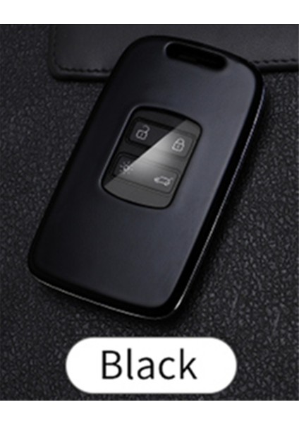 Siyah Renault Koleos Kadjar Scenic Megane Sandero Anahtarsız Uzaktan Kumandalı Espace Fob Kabuk Koruyucu Kılıf Karbon Fiber Otomobil Anahtarı (Yurt Dışından)