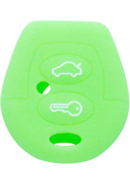 Parlak Yeşil Volkswagen Polo Golf Passat Bora Sharan Skoda Octavia Fabia Seat Corboda Leon Ibiza Anahtar Kılıfı - Silikon Smart Key Case (Yurt Dışından)