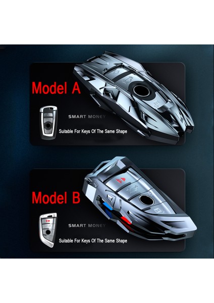 Model B Gümüş Bmw Serisi X1 X3 X4 X5 X6 F30 F34 F10 F07 F20 G30 F15 F16 Için Havacılık Çinko Alaşım Anahtar Kılıfı Kapak (Yurt Dışından)