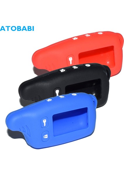 Mavi Tomahawk Iki Yönlü Araba Hırsız Alarmı LCD Anahtarlık Uzaktan Kumanda Kılıfı Için Tw Silikon Anahtarlık Kılıfı (Yurt Dışından)