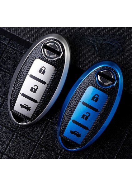 Bir Mavi Nissan Juke Leaf Micra K12 Note Patrol Qashqai J11 J10 Tiida Versa X-Trail Xtrail x Trail T32 Infiniti Için Tpu Anahtar Kapak Kılıfı (Yurt Dışından) fiyatları
