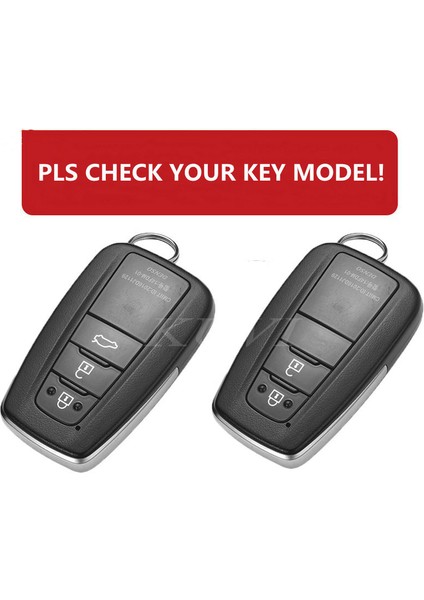 Kırmızı 2 Düğmesi Toyota Prius Camry Corolla C-Hr Chr Rav4 Prado Aksesuarları Stil Tpu Araba Uzaktan Anahtar Kılıfı Kapak Fob Moda Plakalı (Yurt Dışından)
