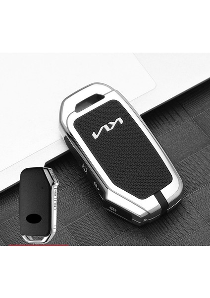 Gümüş Kapak Kıa K5 Sorento Mq4 Sportage Seltos Ceed Niro Ev Telluride Cerato Soul 3 Proceed Aksesuarları Için Araba Akıllı Anahtar Kılıfı Cüzdan Çanta (Yurt Dışından)