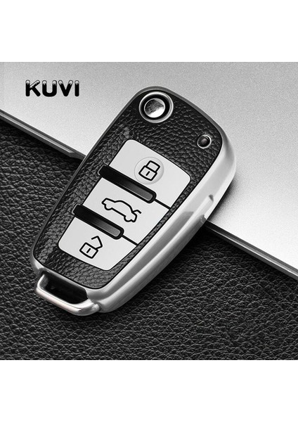 Yeşil Audi A3 A4 Al 8p B6 B7 B8 C6 Rs3 Q3 Q7 Tt 8l 8V S3 Anahtarlık Için Deri Tpu Araba Anahtar Kapak Koruyucu Kılıf (Yurt Dışından) fırsatları