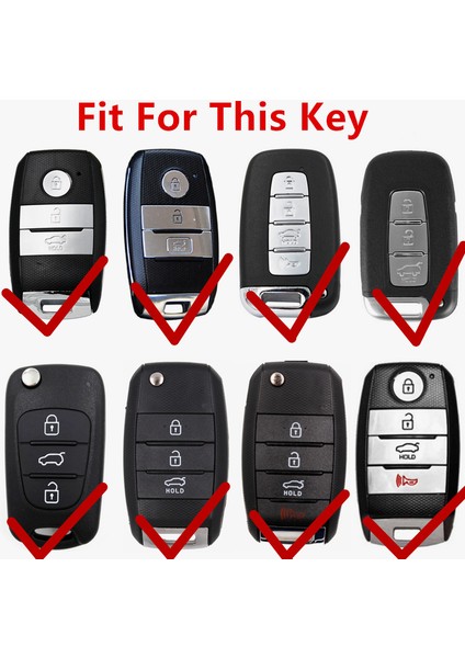 Siyah Iplik Kia K3RIO Ceed Cerato Optima K5 Sportage Sorento K2 Soul Sedona Grand Carnival L17 Için Hakiki Deri Anahtar Kılıfı Kapak - Daha Iyi Uçuş (Yurt Dışından) modelleri