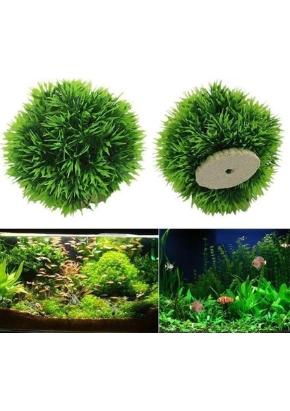 Kırmızı Stil 6cm Yükseklik Yapay Su Bitkileri Akvaryum Çim Topu Balık Tankı Süs Eşyası Süs Yosun Balığı Için Akvaryum Dekoratif Chlorella Prospects Grass (Yurt Dışından)