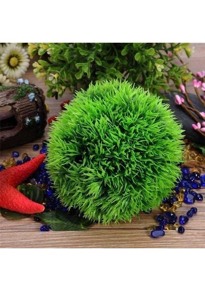Kırmızı Stil 6cm Yükseklik Yapay Su Bitkileri Akvaryum Çim Topu Balık Tankı Süs Eşyası Süs Yosun Balığı Için Akvaryum Dekoratif Chlorella Prospects Grass (Yurt Dışından)