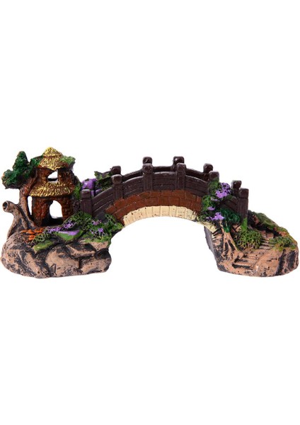 No.5 Tarzı Reçine Akvaryum Dekorasyonu Mini Ağaç Adam Modeli Tekne Ev Köprü Kütük Peyzaj Balık Tankı Reçine Süslemesi Peyzaj Dekorasyonu (Yurt Dışından)