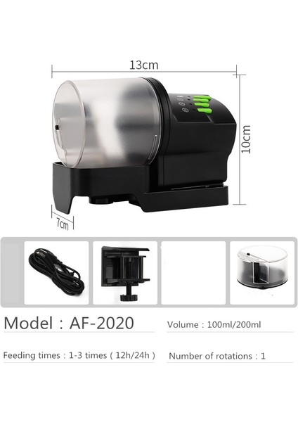 AF-2020 Stili 1 Ünite Ayarlanabilir Otomatik Akvaryum Zamanlayıcı Otomatik Balık Tankı Gölet Gıda Besleyici LCD Akvaryum Tankı ile Besleme Otomatik Balık Besleyici (Yurt Dışından)