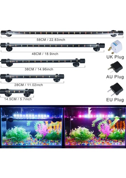 Wb-14çok Renkli Stil cm Akvaryum Işığı Balık Tankı Dalgıç Işık Lambası Su Geçirmez Sualtı LED Işıkları Akvaryum Aydınlatması (Yurt Dışından) fiyatları