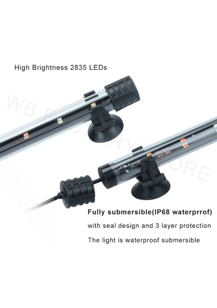 Wb-14çok Renkli Stil cm Akvaryum Işığı Balık Tankı Dalgıç Işık Lambası Su Geçirmez Sualtı LED Işıkları Akvaryum Aydınlatması (Yurt Dışından) indirimleri