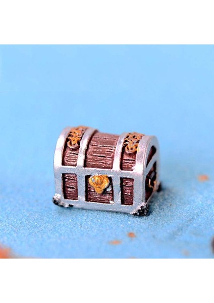 D Stili Simülasyon Hazine Sandığı Kutusu Antika Yaratıcı Reçine Akvaryum Süsü Coins Case Figürler El Sanatları Hediye Aquarium Dekoru (Yurt Dışından)