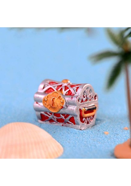 D Stili Simülasyon Hazine Sandığı Kutusu Antika Yaratıcı Reçine Akvaryum Süsü Coins Case Figürler El Sanatları Hediye Aquarium Dekoru (Yurt Dışından)