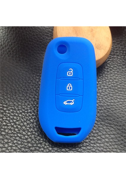 Mavi Renault Kadjar 3 Düğmeli Katlanabilir Anahtar Kılıf Kabuk Silikon Araba Anahtar Kılıfı Cover (Yurt Dışından) fırsatları
