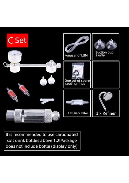 C Stili Akvaryum Dıy Co2 Sistemi Jeneratör Kiti Kabarcık Sayacı Bitkiler Difüzör Bitkiler Için Solenoid Valf ile Balık Tankı Aksesuarları C42 (Yurt Dışından)
