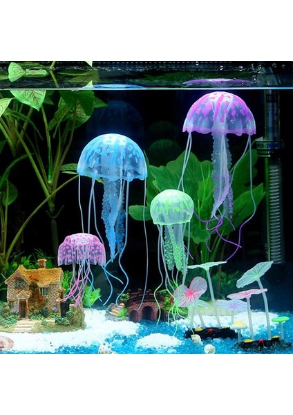Pembe Tarzı S(5X14CM) Yapay Yüzücü Parlayan Etki Denizanası Akvaryum Dekorasyon Balık Tankı Sualtı Canlı Bitki Işıltılı Süslemesi Su Manzarası (Yurt Dışından)